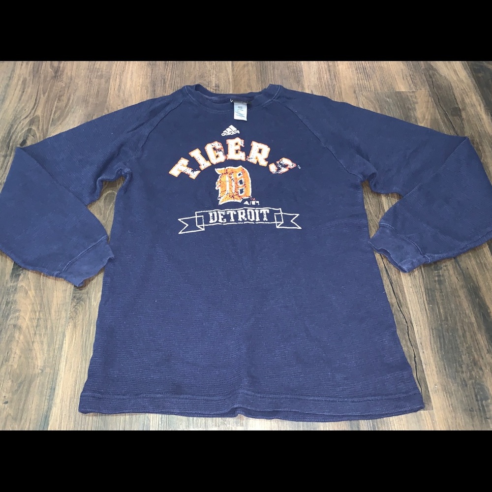 Detroit Tigers MLB Adidas Boys Long Sleeve Large